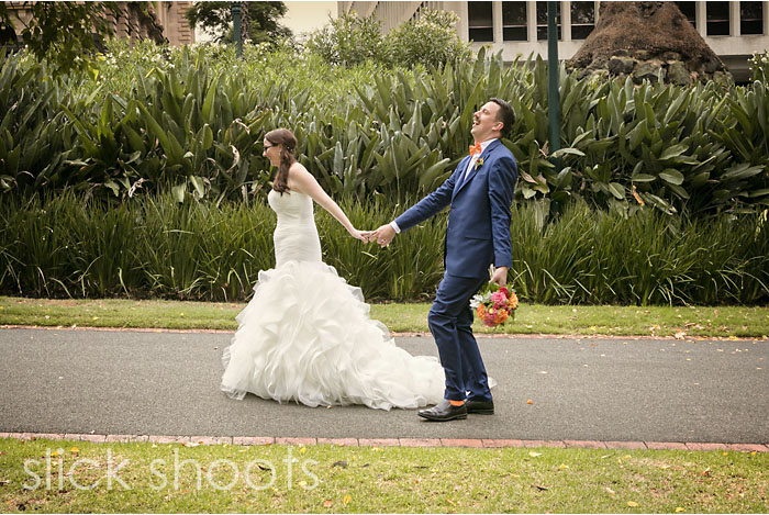 Rachel and Simon's wedding in Melbourne Treasury Gardens Mr Maso